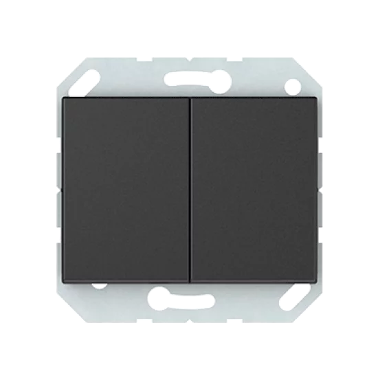 Vilma 2-gang switch with illumination without frame, P510-020-12an, anthracite XP500 Vilma 2-gang switch with illumination without frame, P510-020-12an, anthracite XP500