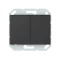 Vilma 2-gang switch with illumination without frame, P510-020-12an, anthracite XP500