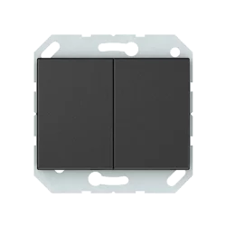 Vilma 2-gang switch without frame, P510-020-02an, anthracite XP500