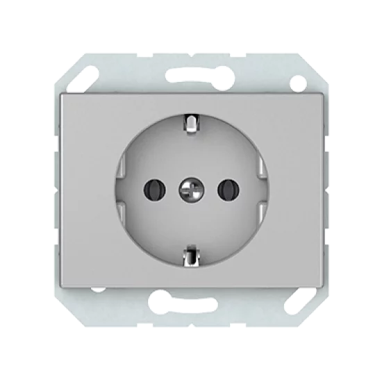 Vilma socket with earth flush-mounted 16A 250V, RP16-002-02mt, metal XP500 Vilma socket with earth flush-mounted 16A 250V, RP16-002-02mt, metal XP500