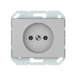 Vilma socket without earth flush-mounted 16A 250V, RP16-001-02mt, metal XP500