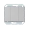 Vilma 3-gang switch without frame, P510-030-02mt, metal XP500