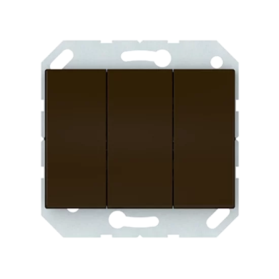 Vilma 3-gang switch without frame, P510-030-02br, brown XP500 Vilma 3-gang switch without frame, P510-030-02br, brown XP500