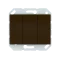 Vilma 3-gang switch without frame, P510-030-02br, brown XP500