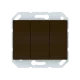 Vilma 3-gang switch without frame, P510-030-02br, brown XP500 Vilma 3-gang switch without frame, P510-030-02br, brown XP500