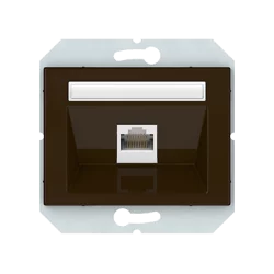 Vilma 1-gang data outlet (1XRJ45 CAT5E UTP), KLRJ45-15e2-02br brown, XP500