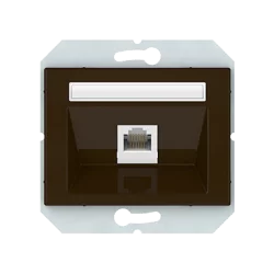 Vilma 1-gang telephone outlet (1XRJ11 CAT3E), TLRJ11-131-02br brown XP500