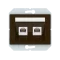 Vilma 2-gang telephone outlet (2XRJ11 CAT3E), TLRJ11-231-02br brown, XP500
