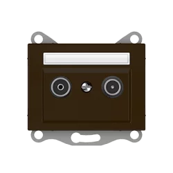 Vilma TV+R socket outlet, intermediate, TVL-02-8-02br brown, XP500