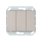 Vilma 3-gang switch without frame, P510-030-02ch, champagne XP500