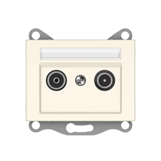 Vilma TV+R socket outlet, intermediate, TVL-02-8-02iv ivory, XP500