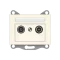 Vilma TV+R socket outlet, intermediate, TVL-02-8-02iv ivory, XP500