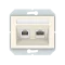Vilma telephone and data outlet (RJ11+RJ45 CAT3+CAT5E UTP), TKLRJ-35e2-02iv ivory, XP500