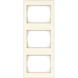 Vilma 3-gang frame vertical RV03iv, ivory XP500