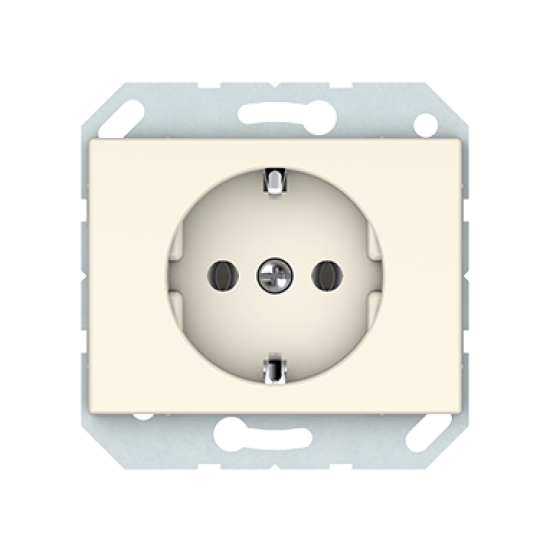 Vilma socket with earth flush-mounted 16A 250V, RP16-002-02iv, ivory XP500