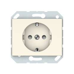 Vilma socket with earth shuttered flush-mounted 16A 250V, RP16-002-22iv, ivory XP500