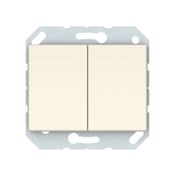 Vilma 2-gang switch without frame, P510-020-02iv, ivory XP500