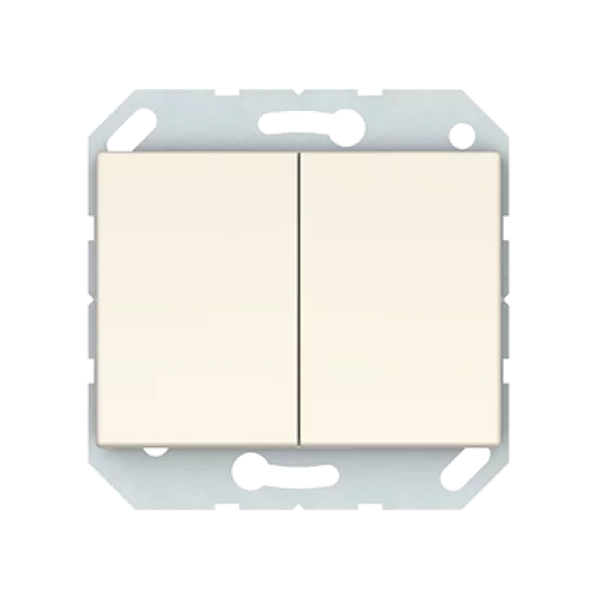 Vilma 2-gang switch without frame, P510-020-02iv, ivory XP500 Vilma 2-gang switch without frame, P510-020-02iv, ivory XP500