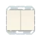 Vilma 2-gang switch without frame, P510-020-02iv, ivory XP500