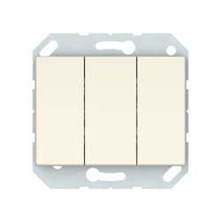 Vilma 3-gang switch without frame, P510-030-02iv, ivory XP500