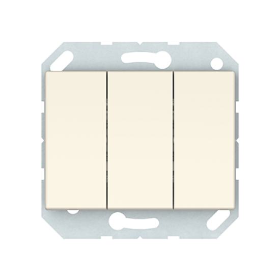 Vilma 3-gang switch without frame, P510-030-02iv, ivory XP500