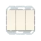 Vilma 3-gang switch without frame, P510-030-02iv, ivory XP500