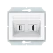 Vilma USB and HDMI socket white, XP500