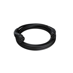 Elektromobiļu uzlādes kabelis Tips 2, melns, līdz 22kW, 7.5m, CH-10-07-8