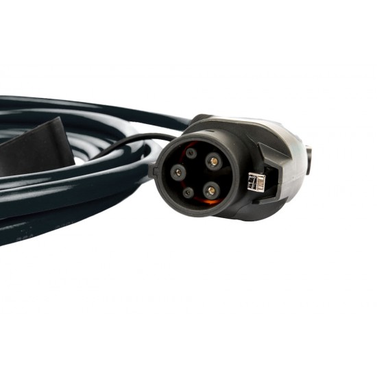 go-e Ladekabel für Elektroautos Typ 2 auf Typ 1, für einphasiges Laden, schwarz, bis 7.4kW, 5m, CH-11-03