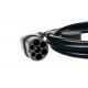 go-e Ladekabel für Elektroautos Typ 2 auf Typ 1, für einphasiges Laden, schwarz, bis 7.4kW, 5m, CH-11-03