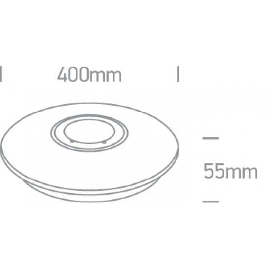 ONE LIGHT griestu GAISMEKLIS Indoor LED & Music Plafo 24W, LED, IP20, 62025