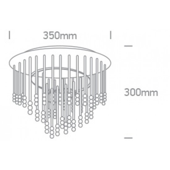 ONE LIGHT ceiling LAMP Classic 4x9W, IP20, 62164A