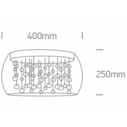 ONE LIGHT ceiling LAMP Classic 5x9W, IP20, 62166B