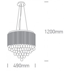 ONE LIGHT PENDANT LAMP CLASSIC 9x9W, G9, IP20, 63130P