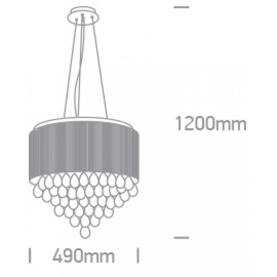 ONE LIGHT ПОДВЕСНОЙ СВЕТИЛЬНИК CLASSIC 9x9W, G9, IP20, 63130P