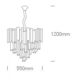 ONE LIGHT PENDANT LAMP RETRO 8x8W, E14, IP20, 63132P