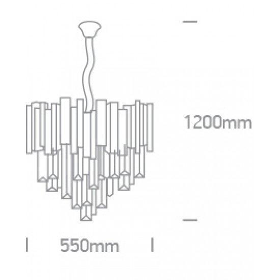 ONE LIGHT PENDANT LAMP RETRO 8x8W, E14, IP20, 63132P