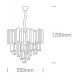 ONE LIGHT PENDANT LAMP RETRO 8x8W, E14, IP20, 63132P