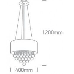 ONE LIGHT PENDANT LAMP RETRO 4x8W, E14, IP20, 63134P