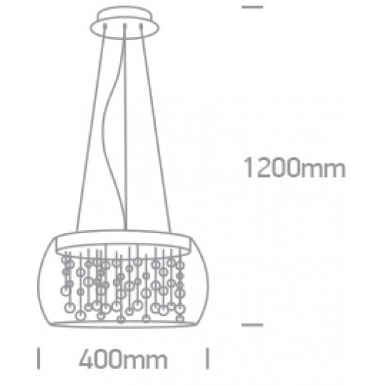 ONE LIGHT PENDANT LAMP CLASSIC 5x9W, G9, IP20, 63166P