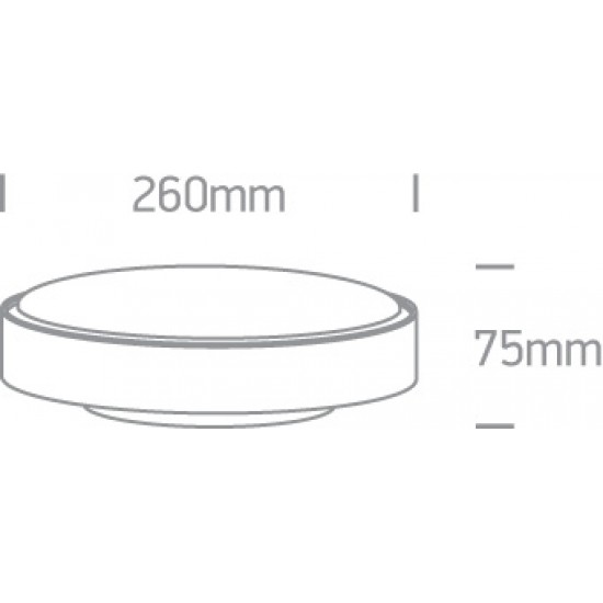 ONE LIGHT Deckenlampe Outdoor Round 16W, LED, IP65, 67280N/W/W