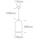 ONE LIGHT PENDELLEUCHTE GLASS RANGE 12W, E27, IP20, 63138/A