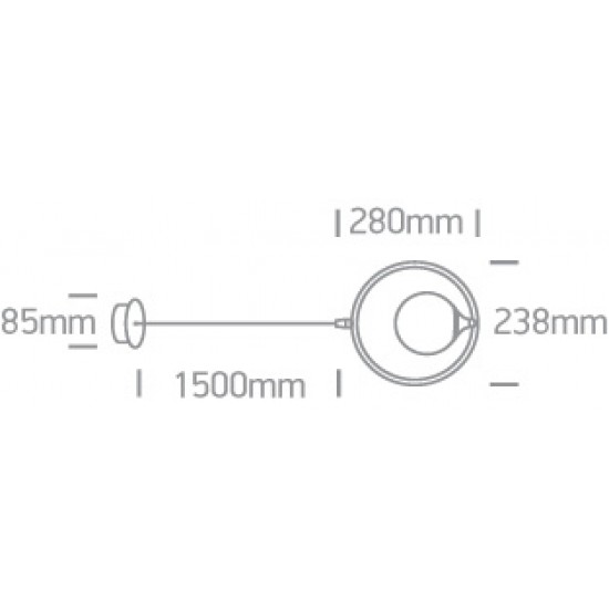 ONE LIGHT ПОДВЕСНОЙ СВЕТИЛЬНИК NORDIC 9W, IP20, 63116/BBS