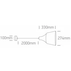ONE LIGHT PENDANT LAMP RETRO 20W, E27, IP20, 63072/BBS