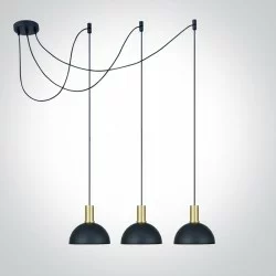 ONE LIGHT PIEKARAMAIS GAISMEKLIS Round 3x10W, E27, IP20, 63140C/BBS