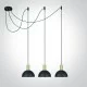 ONE LIGHT PENDANT LAMP Round 3x10W, E27, IP20, 63140C/BBS