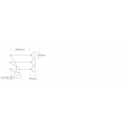 ONE LIGHT PENDANT LAMP Round 3x10W, E27, IP20, 63140C/BBS