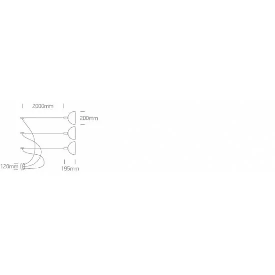 ONE LIGHT PENDANT LAMP Round 3x10W, E27, IP20, 63140C/BBS