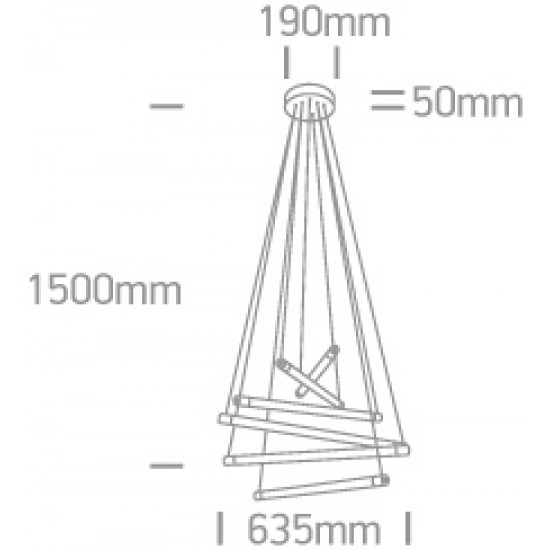 ONE LIGHT PIEKARAMAIS GAISMEKLIS light bar 65W, LED, IP20, 63056/BBS