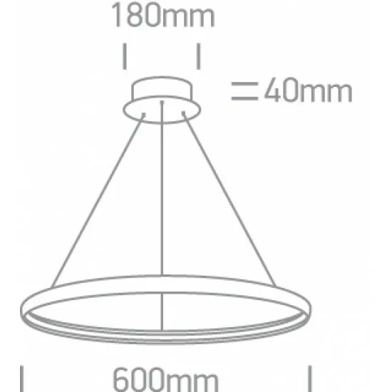ONE LIGHT PENDANT LAMP RINGS 19W, LED, IP20, 63048/B ONE LIGHT PENDANT LAMP RINGS 19W, LED, IP20, 63048/B